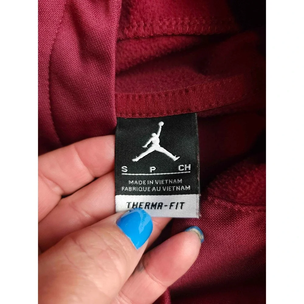 Jordan Therma-FIT Hoodie Maroon Burgundy Mens Small Pullover Sweatshirt